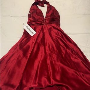 Deep red halter dress size 2